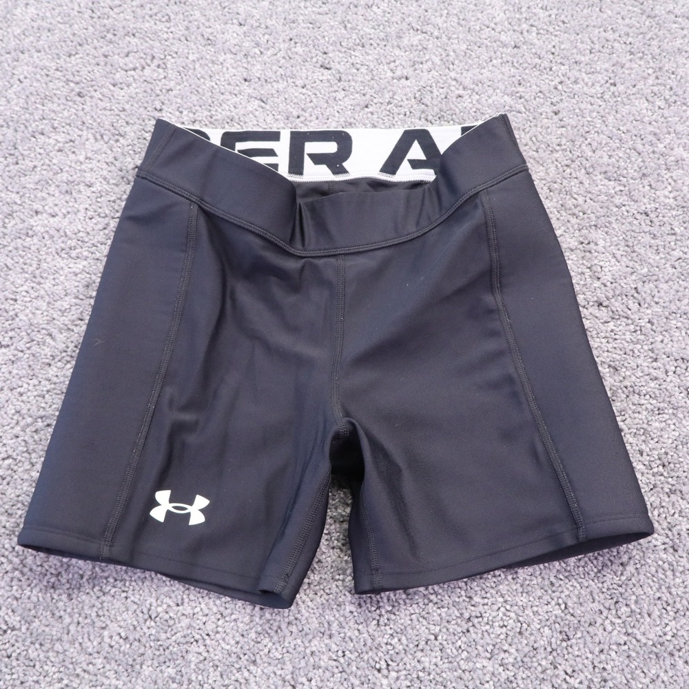 Under Armour Compression Shorts Womens Medium Black Softball Spandex Athletic